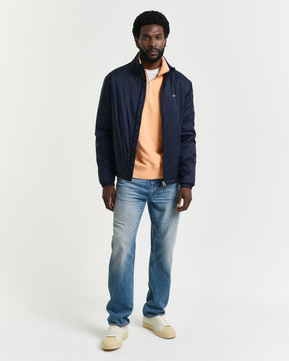 GANT Mens Regular Fit Shield Logo Half Zip Sweatshirt - 848 Peachy Orange