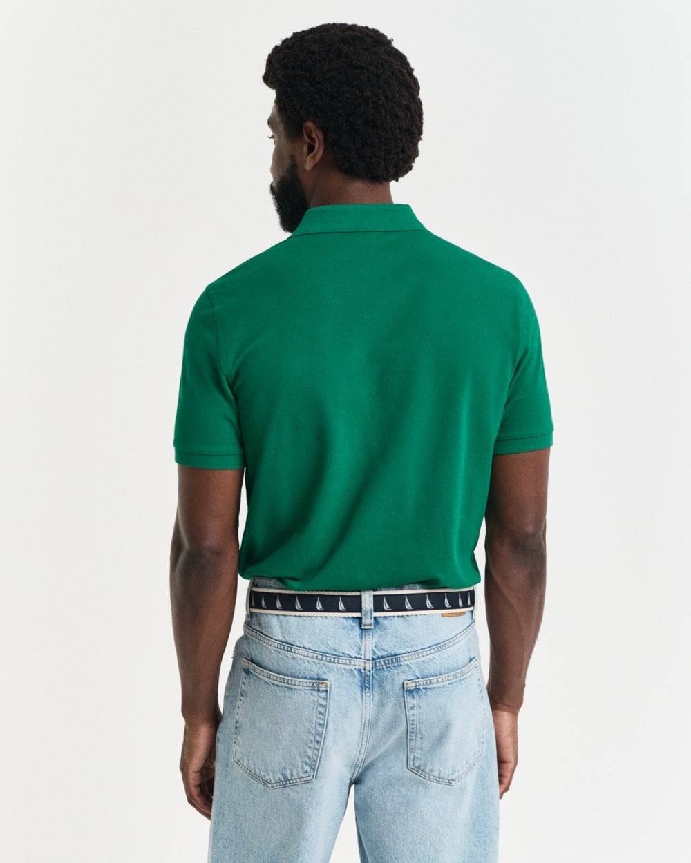 GANT Mens Regular Fit Short Sleeve Shield Logo Pique Polo - 322 Deep Green