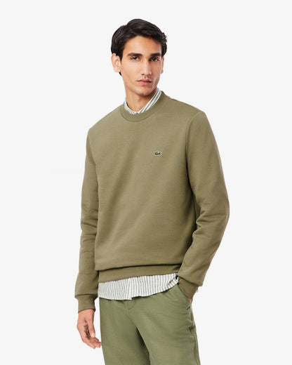 Lacoste Mens Crew Neck Fleece Sweatshirt