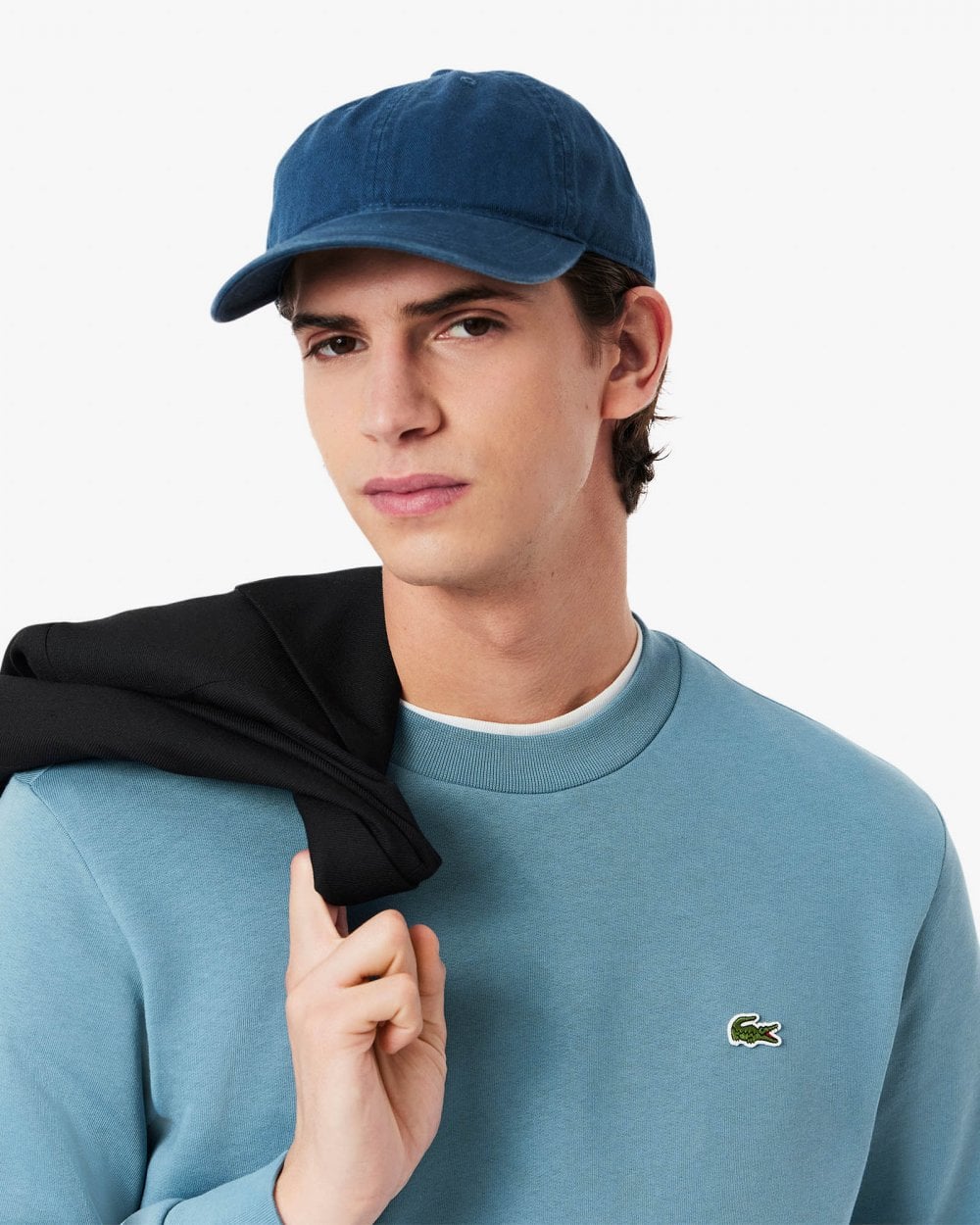 Lacoste Mens Crew Neck Fleece Sweatshirt - Limestone HD9