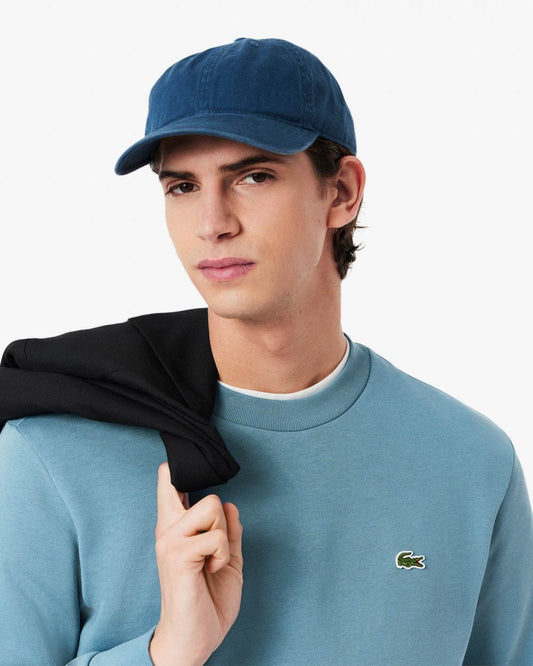 Lacoste Mens Crew Neck Fleece Sweatshirt - Limestone HD9