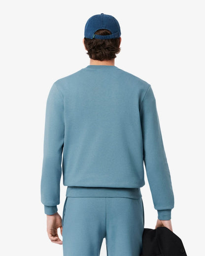 Lacoste Mens Crew Neck Fleece Sweatshirt - Limestone HD9