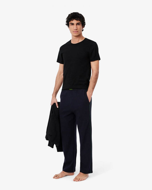 Lacoste Mens 3-Pack Plain Mens T-Shirts - Black 031