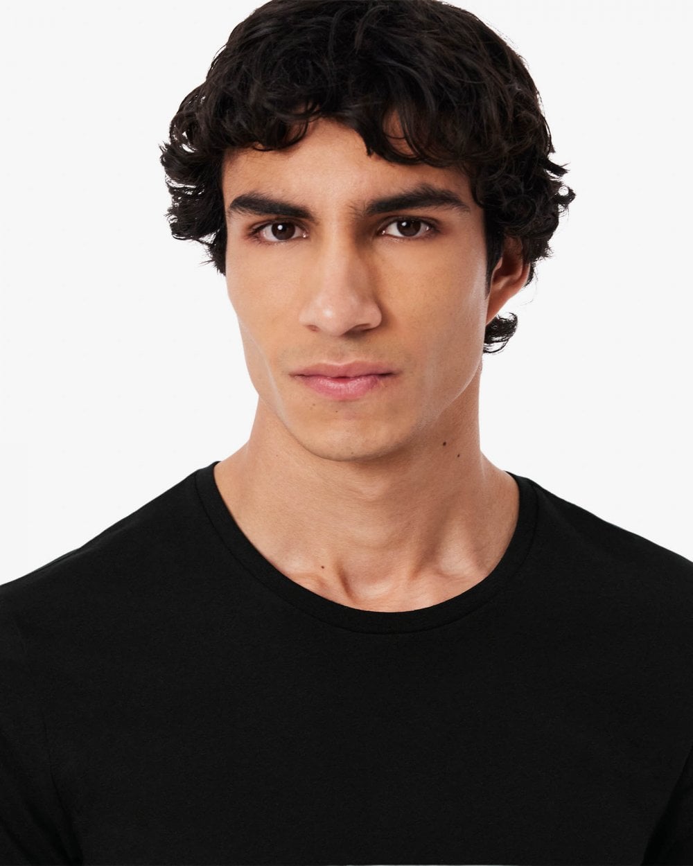 Lacoste Mens 3-Pack Plain Mens T-Shirts - Black 031