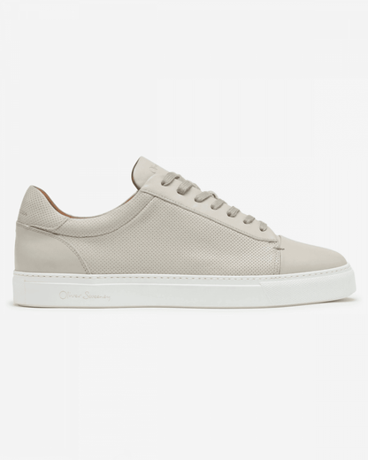 Oliver Sweeney Almada Mens Perforated Leather Trainers - Off White