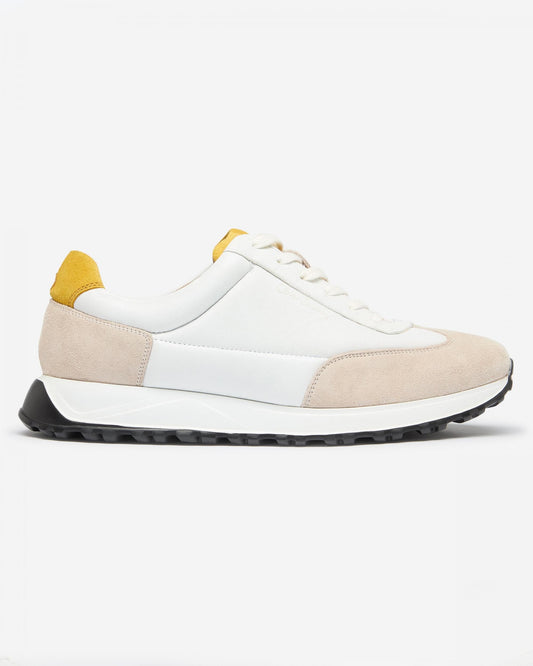 Oliver Sweeney Mylor Mens Nappa Leather & Suede Trainers - White