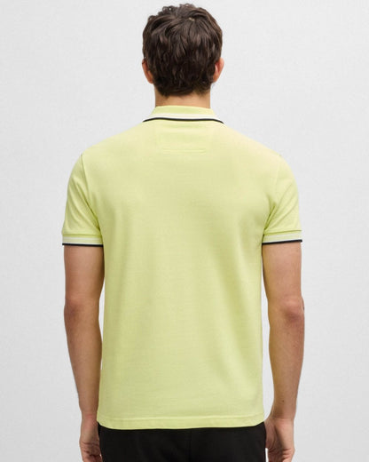 BOSS Green Paddy Contrast Mens Polo - Medium Yellow 723
