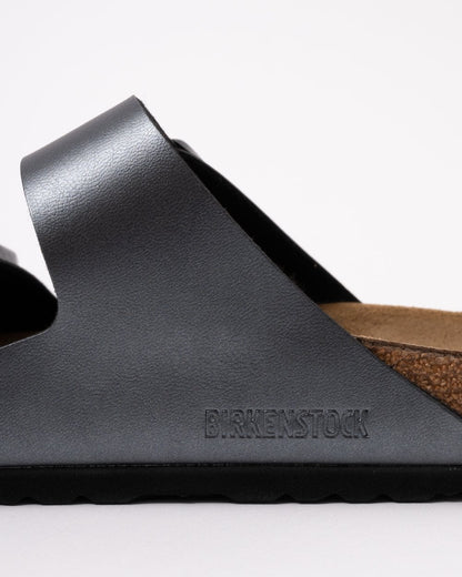 Birkenstock Arizona Birko-Flor Metallic Womens Sandals - Metallic Black