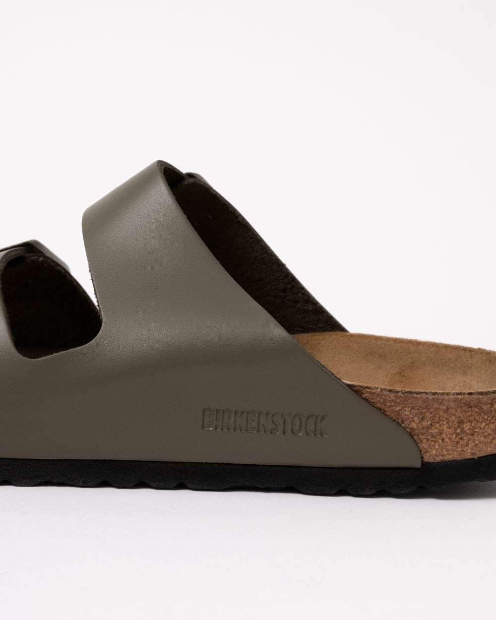 Birkenstock Arizona Natural Leather Womens Sandals - Concrete Grey