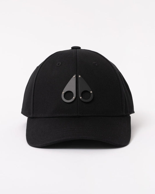 Moose Knuckles Front Logo Icon Cap - Black/Black Logo