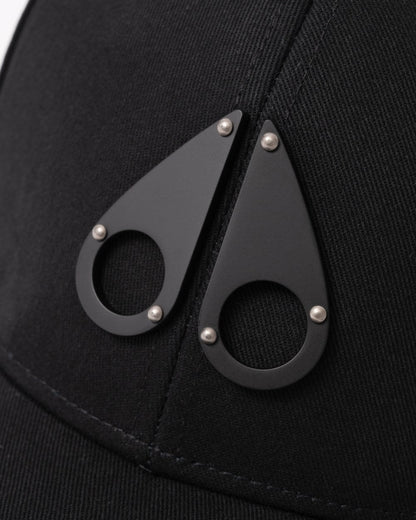 Moose Knuckles Front Logo Icon Cap - Black/Black Logo