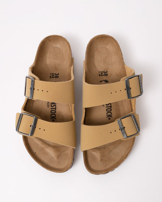 Birkenstock Arizona Birkibuc Womens Sandals - Birkibuc Latte Cream