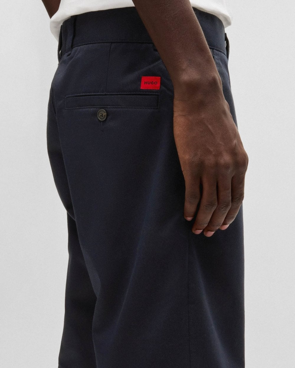 HUGO HUGO Darik241 Mens Regular-Fit Shorts with Slim Leg and Buttoned Pockets