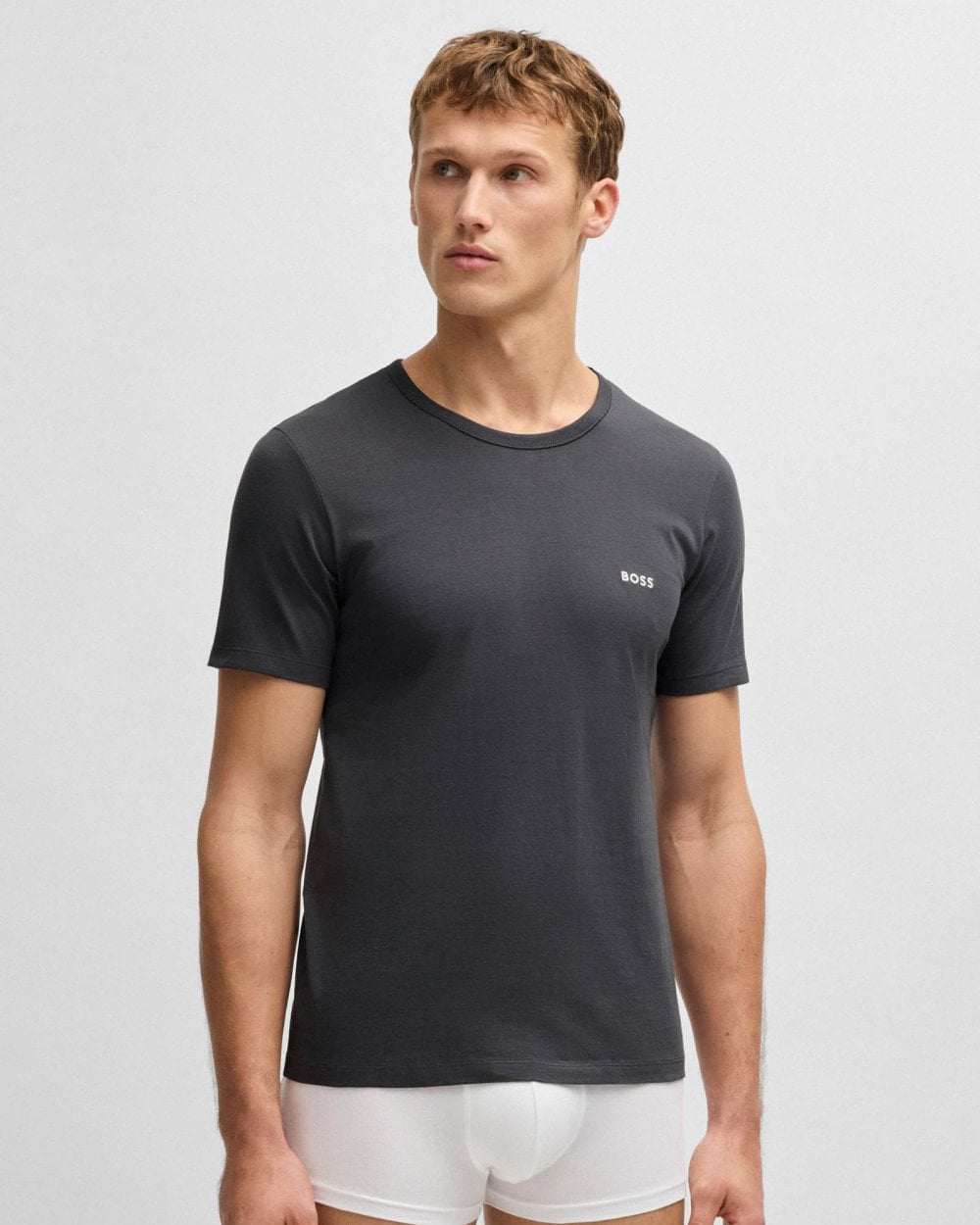 BOSS Orange RN Classic 3-Pack Mens T-Shirts - White/Green/Grey 967