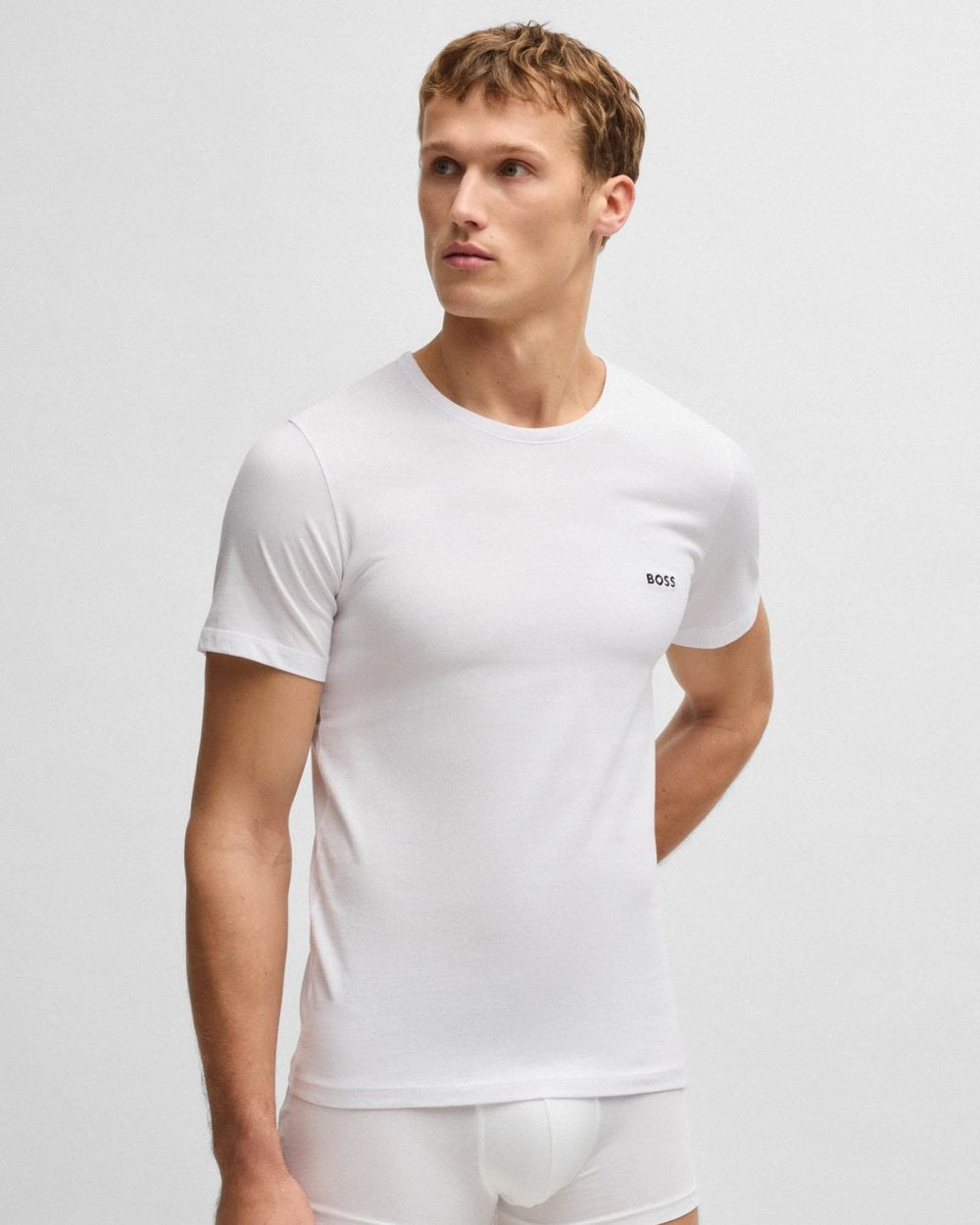 BOSS Orange RN Classic 3-Pack Mens T-Shirts - White/Green/Grey 967