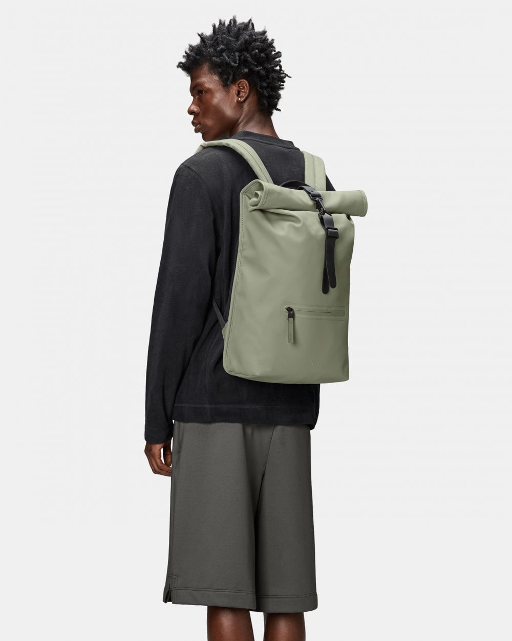 Rains Unisex Rolltop Rucksack - 108 Drift