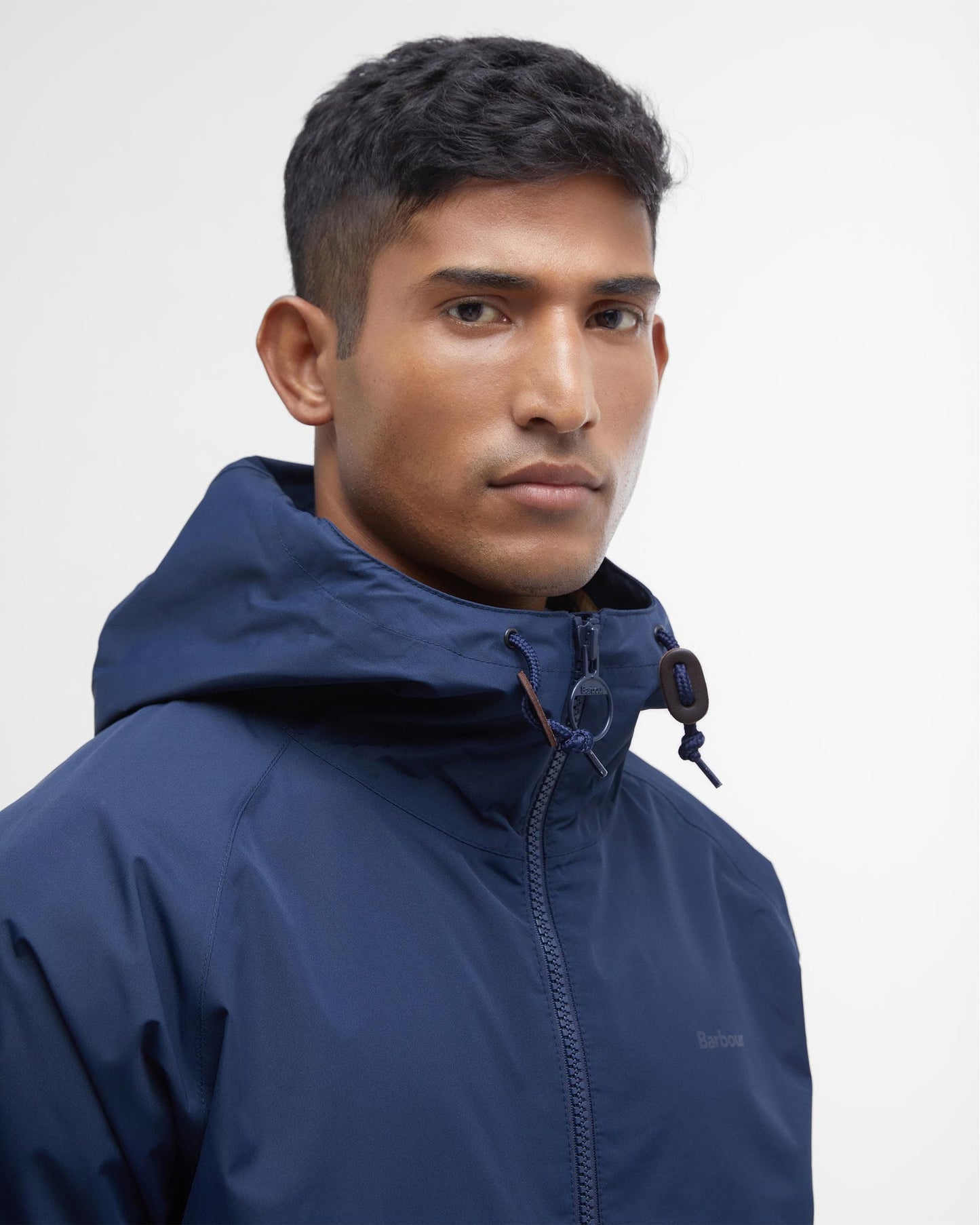 Barbour Hooded Domus Mens Waterproof Jacket - Navy/Dress