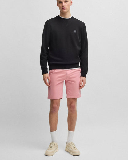 BOSS Orange Mens Slim Fit Chino Shorts in Stretch Cotton Twill - Open Pink 694
