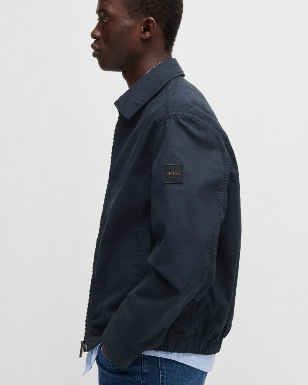 BOSS Orange BOSS Orange Ocrush-D Mens Relaxed Fit Jacket in Stretch Cotton Twill 