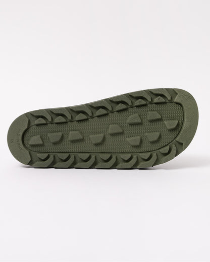 HUGO Evander Mens Logo Sandals with Double Touch-Closure Straps - Dark Green 306