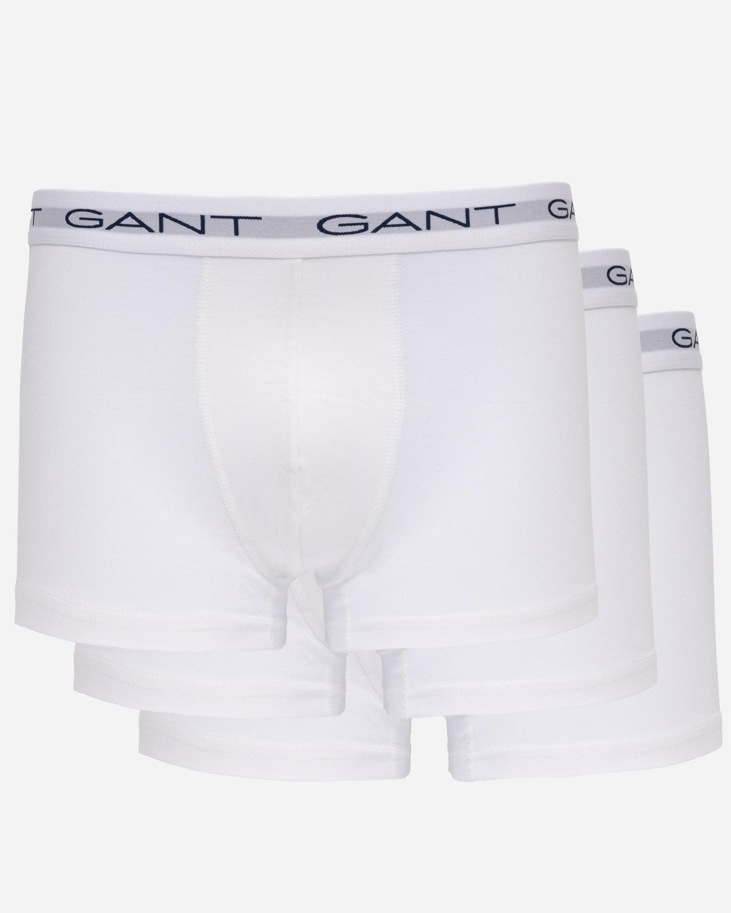 GANT Mens Slim Fit Cotton Jersey Trunks 3-Pack - 110 White