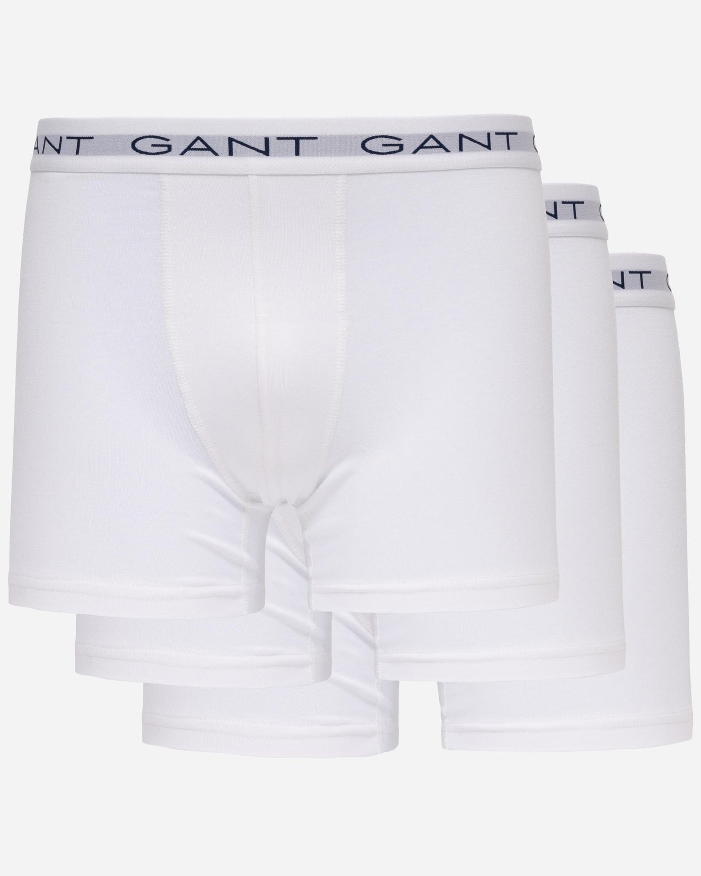 GANT Mens Slim Fit Cotton Jersey Boxer Briefs 3-Pack - 110 White