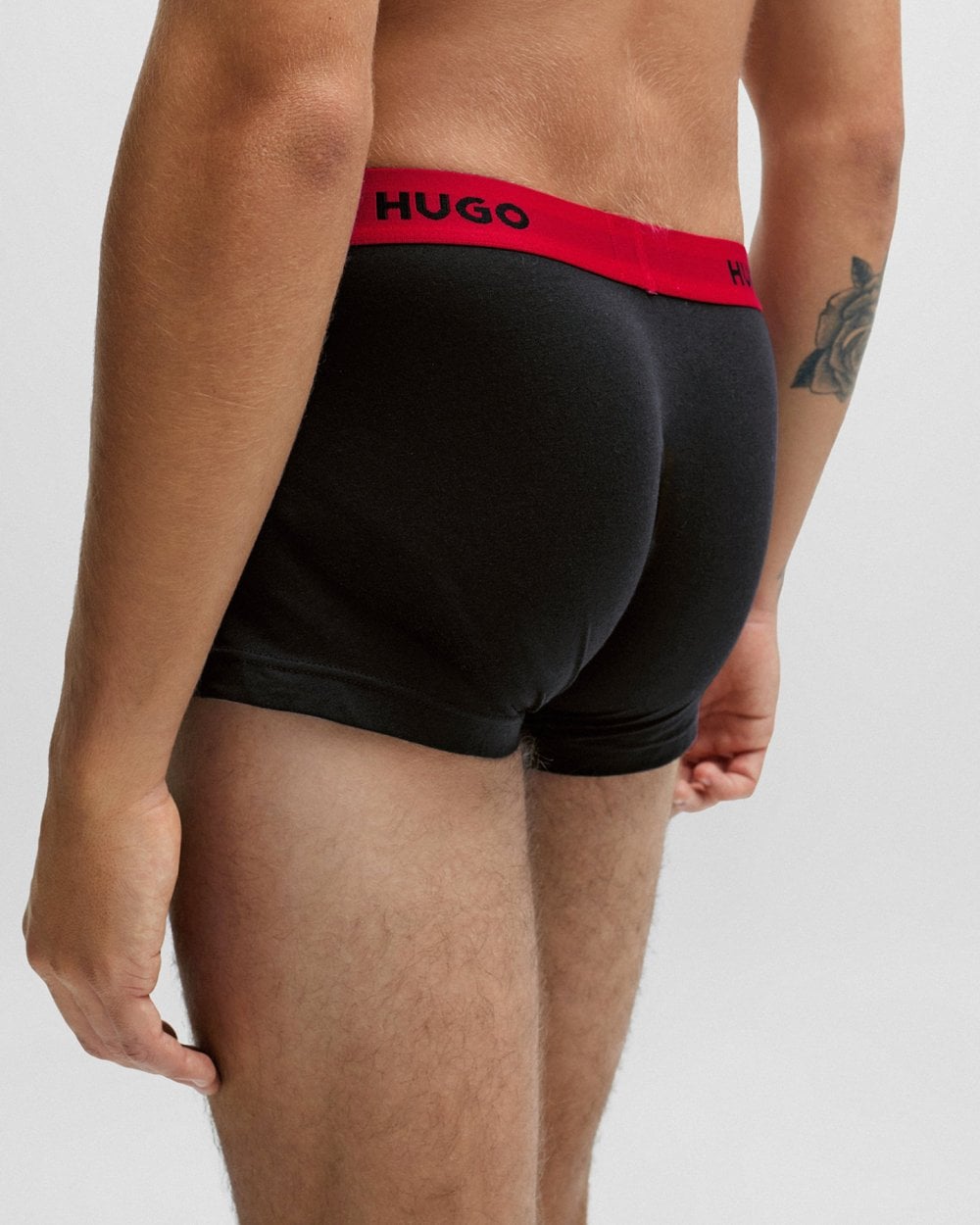 HUGO Triple Pack Mens Trunks - Red/White/Black 972