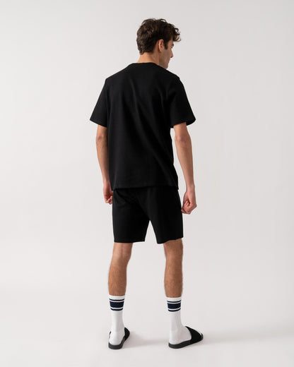 BOSS Orange Waffle Mens Cotton Blend Waffle Structure Pyjama Shorts with Embroidered Logo NOS - Black 001