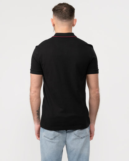 BOSS Green Paule 4 Mens Tipped Collar Polo Shirt - Black 001