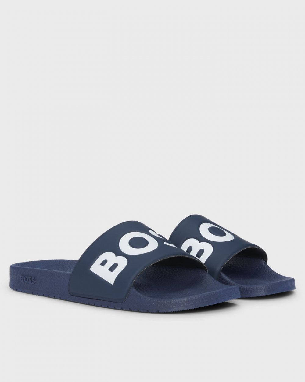 BOSS Orange Aryeh Mens Italian-Made Slides with Large Logo Detail NOS - Dark Blue 405