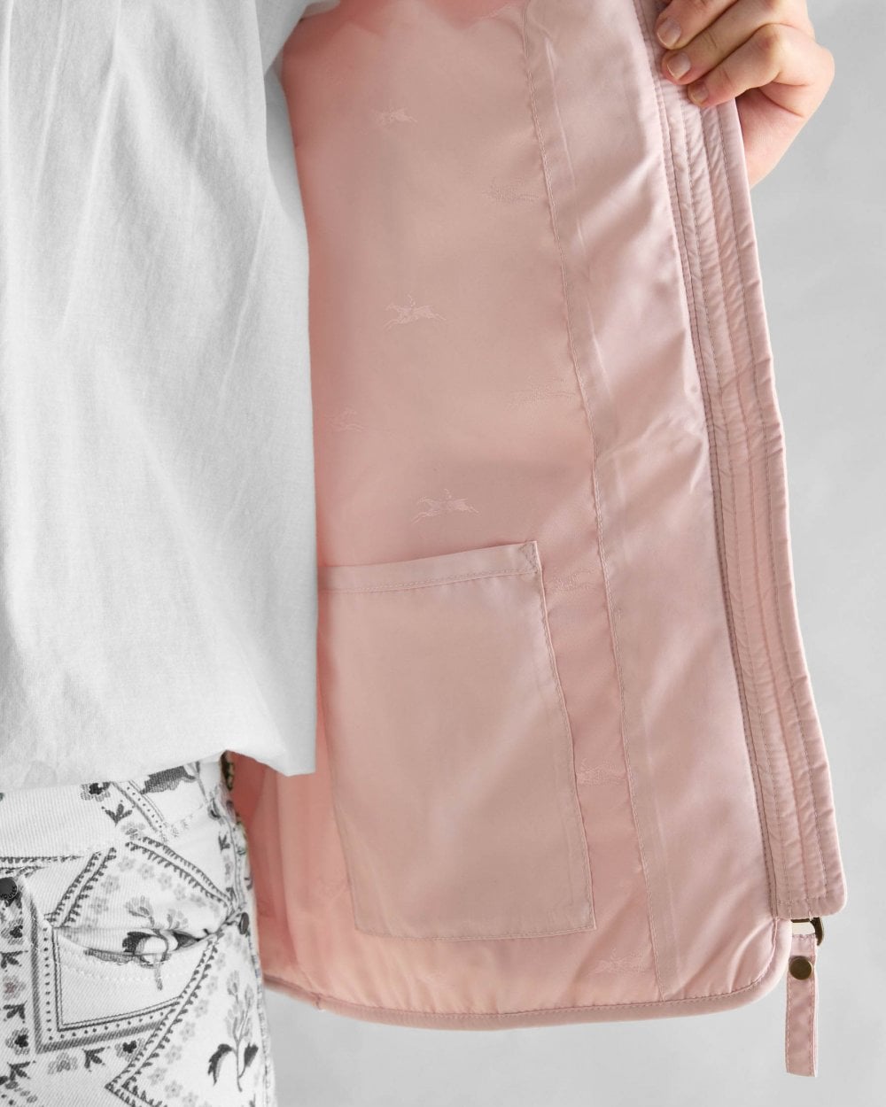 Joules Minx Womens Diamond Quilt Gilet - Pale Pink