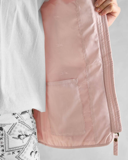 Joules Minx Womens Diamond Quilt Gilet - Pale Pink