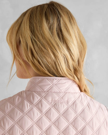 Joules Minx Womens Diamond Quilt Gilet - Pale Pink