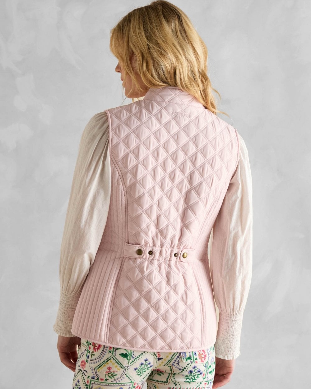 Joules Minx Womens Diamond Quilt Gilet - Pale Pink