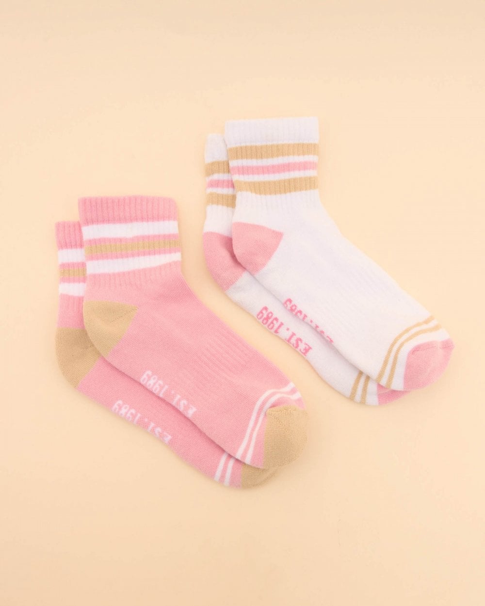 Joules Volley Womens Quarter Length Socks - Pink