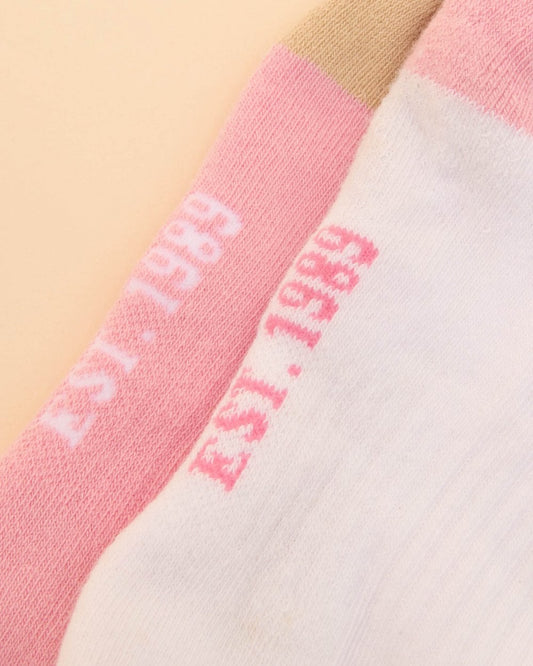 Joules Volley Womens Quarter Length Socks - Pink