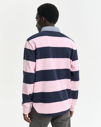 GANT Mens Regular Fit Chambray Stripe Heavy Rugger - 637 California Pink