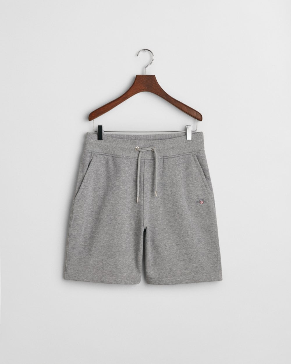 GANT Regular Fit Shield Logo Sweat Shorts - 93 Grey Melange