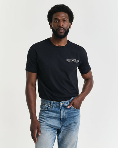GANT Mens Short Sleeve Printed Graphic T-Shirt