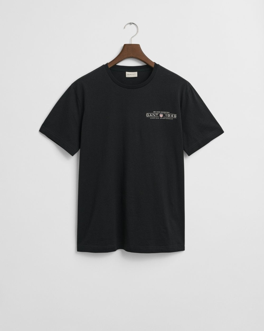 GANT Mens Short Sleeve Printed Graphic T-Shirt - 5 Black