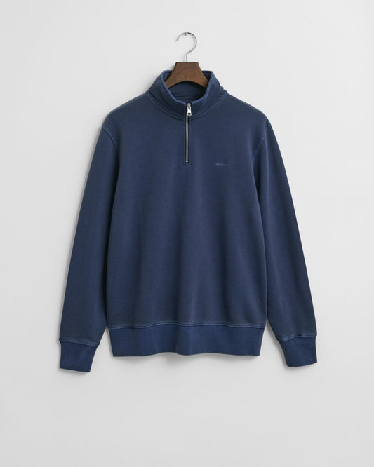 GANT GANT Mens Regular Fit Sunfaded Half Zip Sweatshirt
