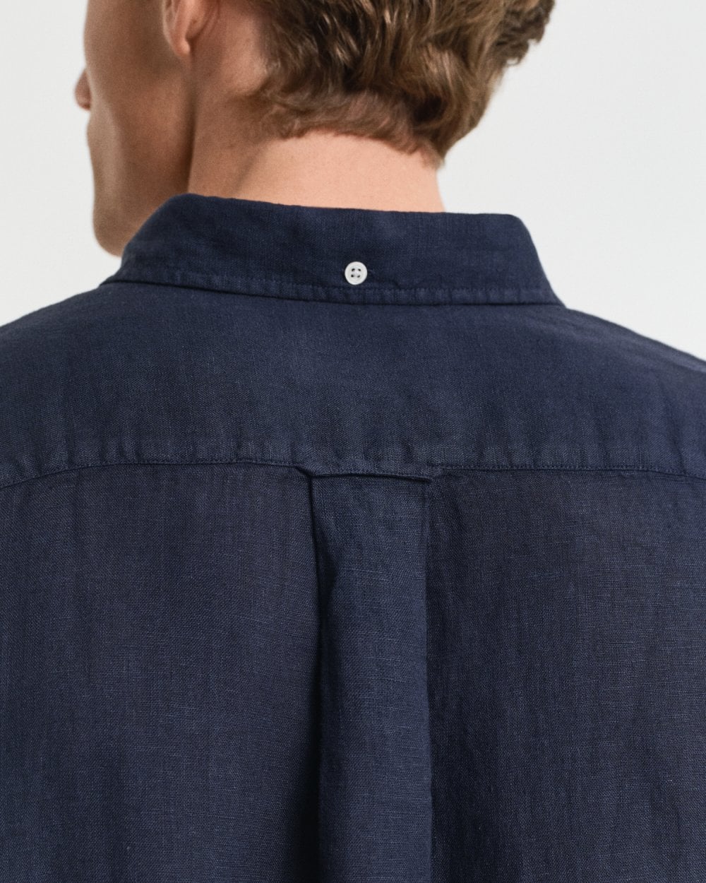 GANT Mens Regular Garment Dyed Linen Shirt - 433 Evening Blue