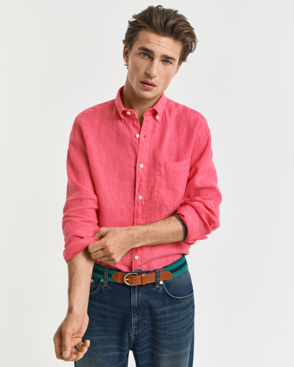 GANT Mens Regular Garment Dyed Linen Shirt