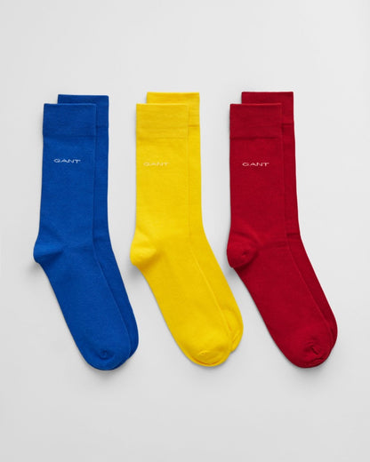 GANT Mens Soft Cotton Socks 3-Pack