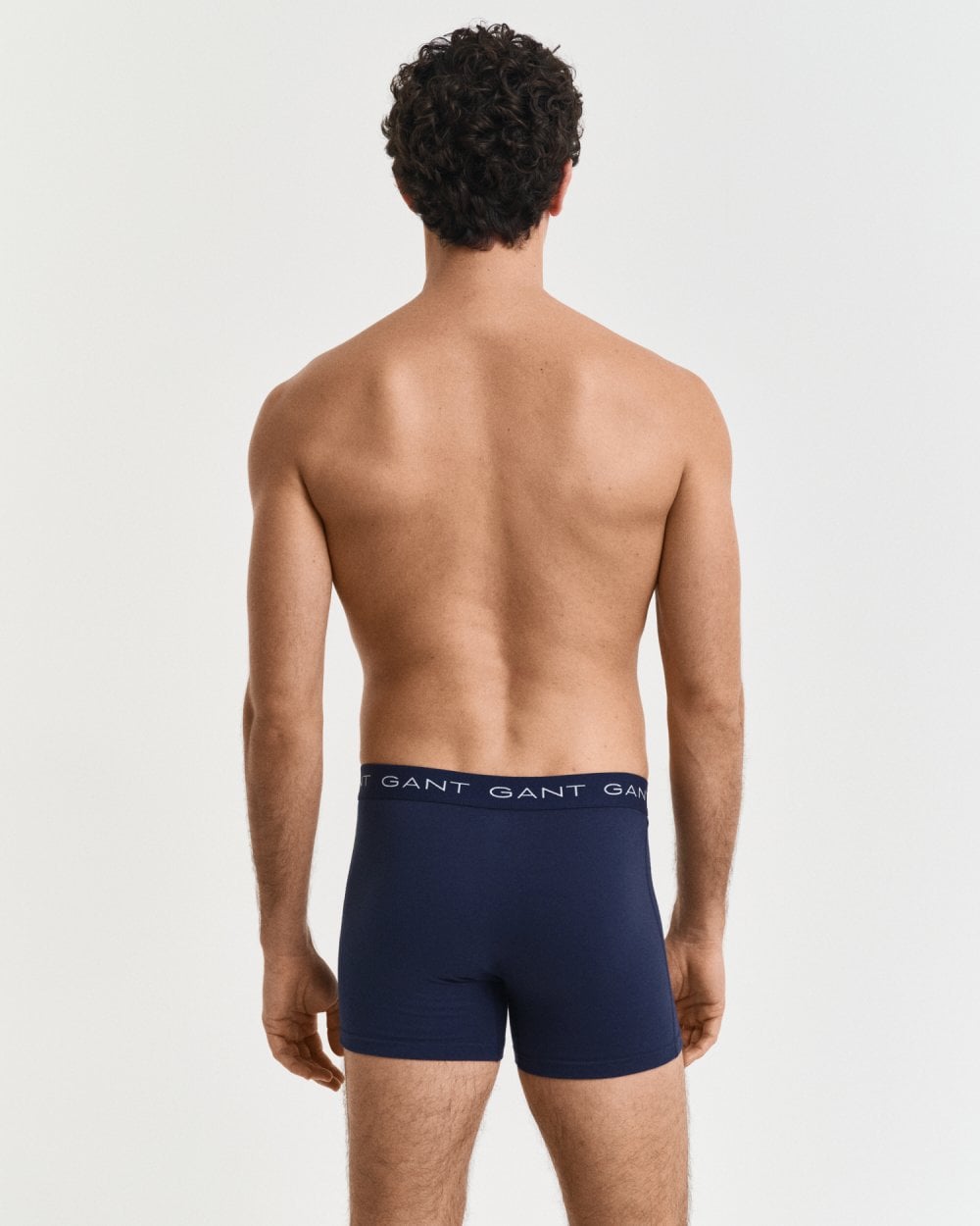 GANT Mens Slim Fit Cotton Jersey Boxer Briefs 3-Pack - 410 Marine