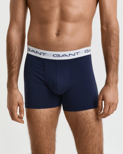 GANT Mens Slim Fit Cotton Jersey Boxer Briefs 3-Pack - 105 Multicolor
