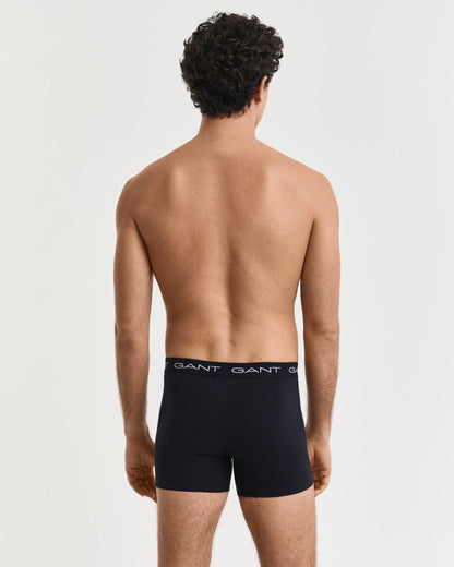 GANT Mens Slim Fit Cotton Jersey Boxer Briefs 3-Pack - 5 Black