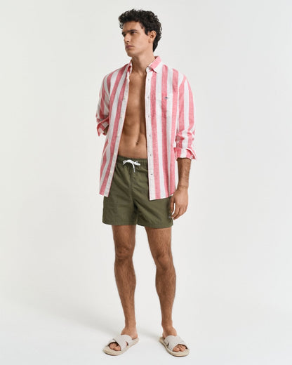 GANT Mens Swim Shorts with Embroidered Shield Logo - 301 Juniper Green