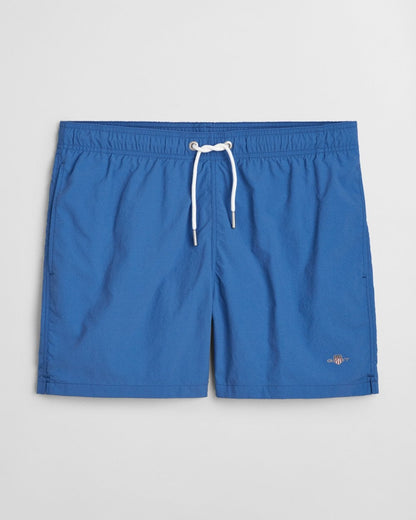 GANT Mens Swim Shorts with Embroidered Shield Logo - 407 Rich Blue