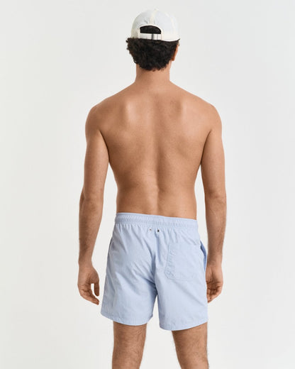 GANT Mens Swim Shorts with Embroidered Shield Logo - 457 Fresh Blue